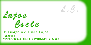 lajos csele business card